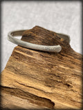 1940 “Milady” Vintage Silver-Plated Ice Tea Spoon Cuff Bangle Bracelet with stamped Faith & cross