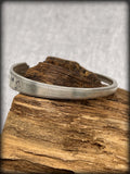 1940 “Milady” Vintage Silver-Plated Ice Tea Spoon Cuff Bangle Bracelet with stamped Faith & cross