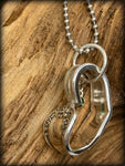 Green Crystal Heart Spoon Necklace