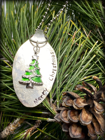 “Merry Christmas” Spoon Necklace