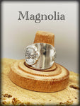 “Magnolia Flower” Sterling Silver Salt Ring Size 4 3/4