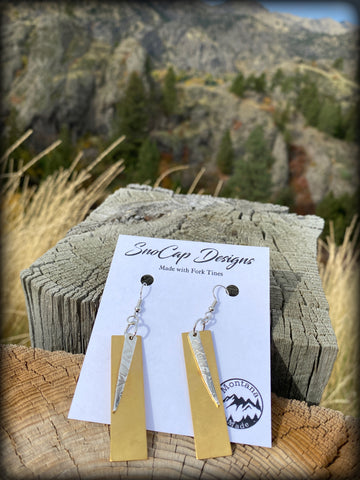 Fork Tine & Brass Earrings