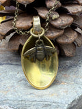 Golden & Bronze Bee Spoon Necklace