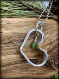 Green Aventurine Heart Spoon Necklace