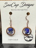 Lapis Lazuli Copper Penny Earrings