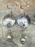 Buffalo Nickel Earrings with Bead