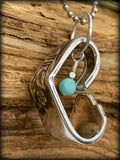 Dyed Turquoise Howlite Spoon Necklace