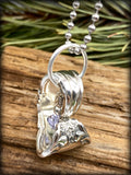 Purple Swarovski Crystal Heart Spoon Necklace