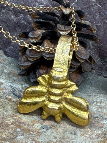 Golden Bee Spoon Necklace