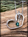 Green Aventurine Heart Spoon Necklace