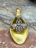 Golden Silver Bee Necklace