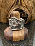 Vintage Flower Spoon Ring size 8 1/4