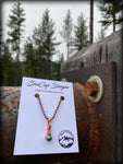 Hematite Copper Horse Shoe Nail Necklace