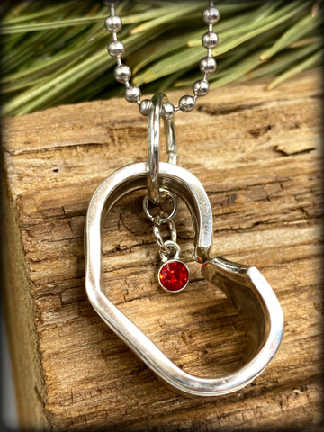 Red Charm Heart Spoon Necklace