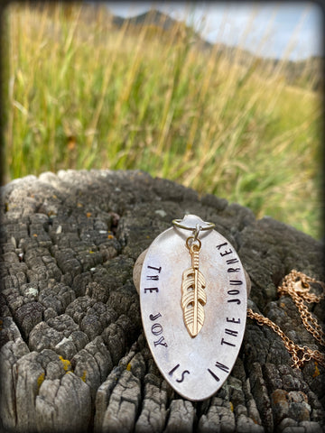“The Joy is in the Journey” Spoon Necklace