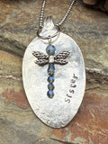 Dragonfly “Sister” Vintage Spoon Necklace