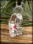 Red Swarovski Crystal Heart Spoon Necklace
