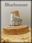 “Bluebonnet Flower” Sterling Salt Spoon Ring Size 4 1/4