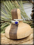 Lapis Sterling Silver Fork Tine Ring