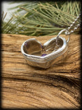Amethyst Heart Vintage Spoon Necklace