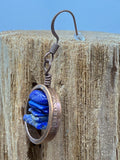 Lapis Lazuli Copper Penny Earrings