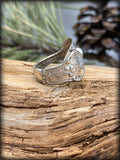 Mistletoe Sterling Silver Salt Ring with Sleeping Beauty Turquoise Gemstone