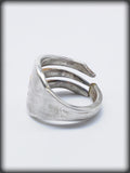 Mini Silver-Plated Cocktail Fork Ring Size 7