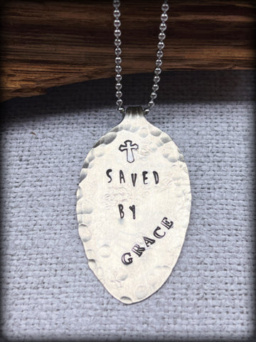 Saved By Grace Spoon Head Necklace