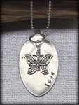 Love Butterfly Spoon Head Necklace